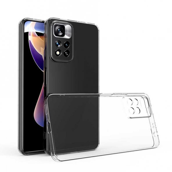Xiaomi Redmi Note 11 Pro Kılıf Lüx Şeffaf Silikon Kılıf ürün görseli 1