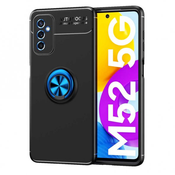 Samsung Galaxy M52 Kılıf Range Yüzüklü Standlı Silikon Kılıf ürün görseli 1