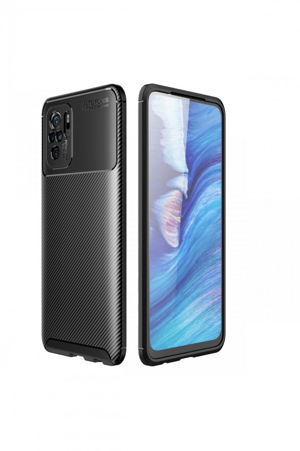 Xiaomi Redmi Note 10S Kılıf Focus Karbon Silikon Kılıf ürün görseli 1