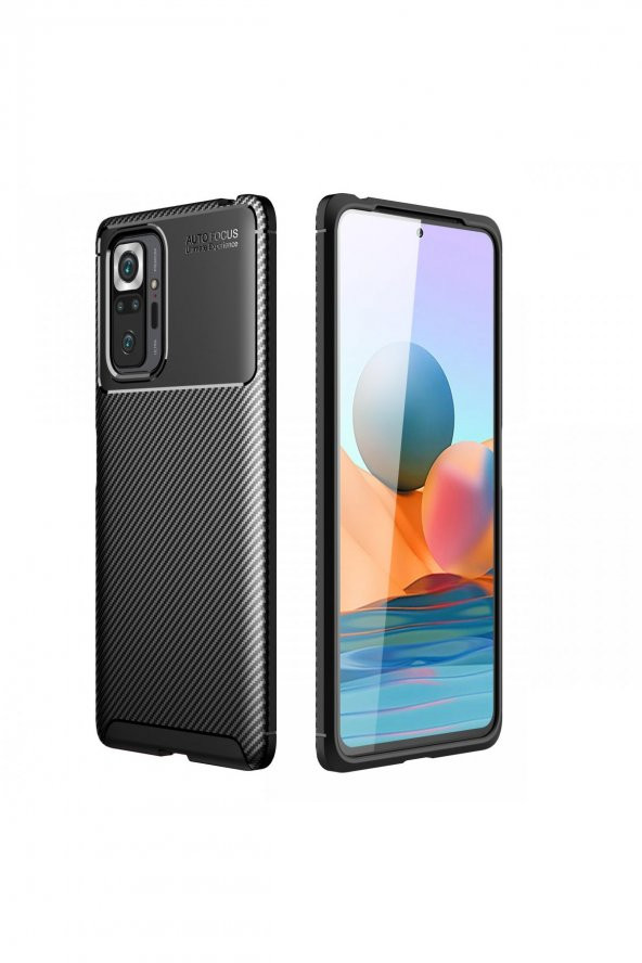 Xiaomi Redmi Note 10 Pro Kılıf Focus Karbon Silikon Kılıf ürün görseli 1