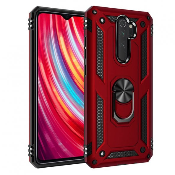 Xiaomi Redmi Note 8 Pro Kılıf Sofya Yüzüklü Korumalı Kılıf - Resim 3