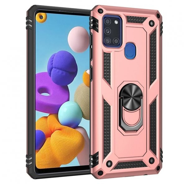 Samsung Galaxy A21S Kılıf Sofya Yüzüklü Standlı Korumalı Kılıf ürün görseli 1