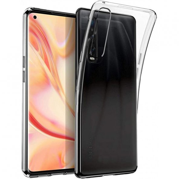 Oppo Find X2 Kılıf Lüx Şeffaf Silikon Kılıf Yüksek Koruma ürün görseli 1