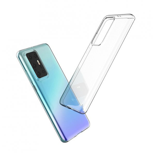 Huawei P40 Pro Kılıf Lüx Kamera Korumalı Şeffaf Silikon Kılıf ürün görseli 1