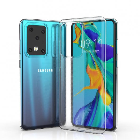 Samsung Galaxy S20 Ultra Kılıf Lüx Şeffaf Silikon Kılıf ürün görseli 1