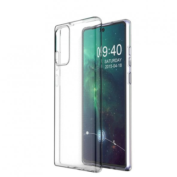 Samsung Galaxy Note 20 Kılıf Lüx Şeffaf Silikon Kılıf ürün görseli 1
