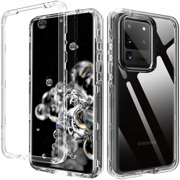 Samsung Galaxy S20 Kılıf Lüx Kamera Korumalı Şeffaf Silikon Kılıf ürün görseli 1