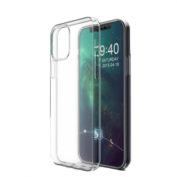 Apple iPhone 12 Mini Kılıf Lüx Şeffaf Silikon Kılıf ürün görseli 1