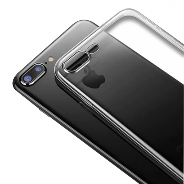 Apple iPhone 8 Plus Kılıf Lüx Şeffaf Silikon Kılıf ürün görseli 1
