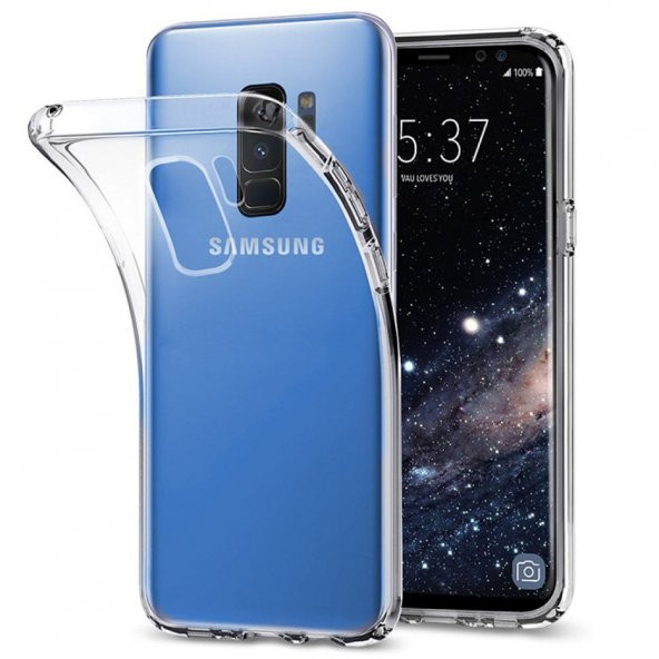 Samsung Galaxy S9 Plus Kılıf Lüx Şeffaf Silikon Kılıf ürün görseli 1