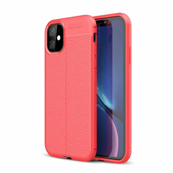 iPhone 11 Kılıf Focus Deri Görünümlü Silikon Kılıf Esnek Kapak ürün görseli 1