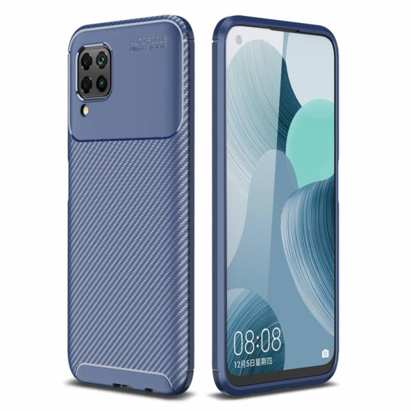 Huawei P40 Lite Kılıf Focus Karbon Silikon Kılıf Esnek Kapak ürün görseli 1