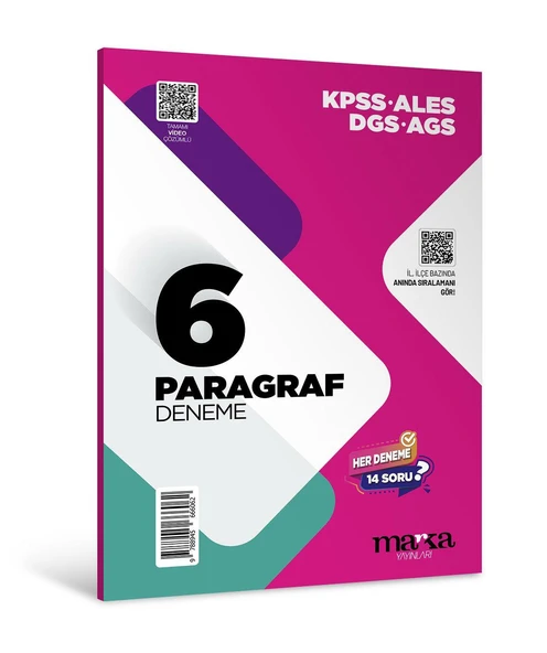 Marka 2026 KPSS Paragraf 6x14 Kolaydan Zora Deneme Video Çözümlü Marka Yayınları ürün görseli 1