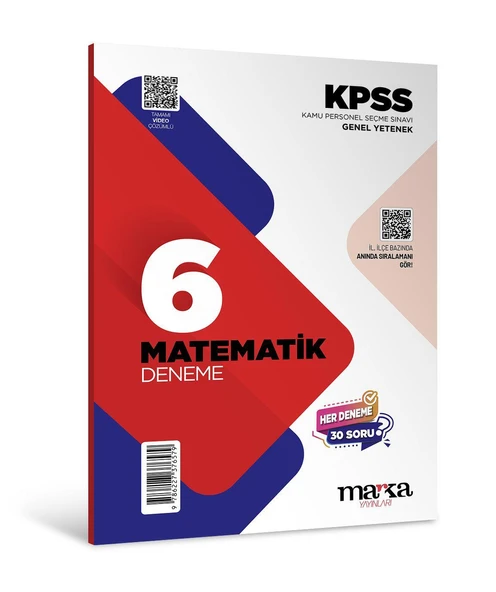 Marka 2026 KPSS Matematik 6 Deneme Çözümlü Marka Yayınlar ürün görseli 1