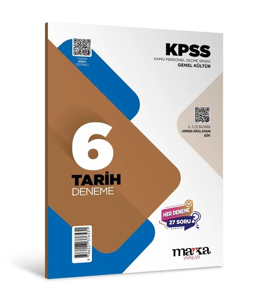 Marka 2026 KPSS Tarih 6x27 Deneme Video Çözümlü Marka Yayınları ürün görseli 1
