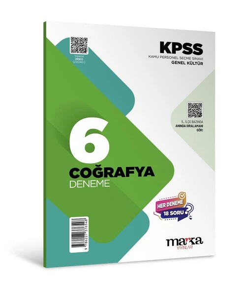 Marka 2026 KPSS Coğrafya 6x18 Deneme Video Çözümlü Marka Yayınları ürün görseli 1