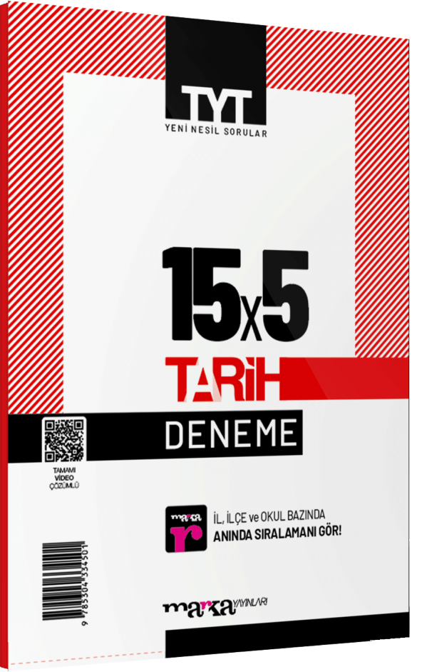Marka Yayınları TYT Tarih 15 Deneme Tamamı Video Çözümlü ürün görseli 1