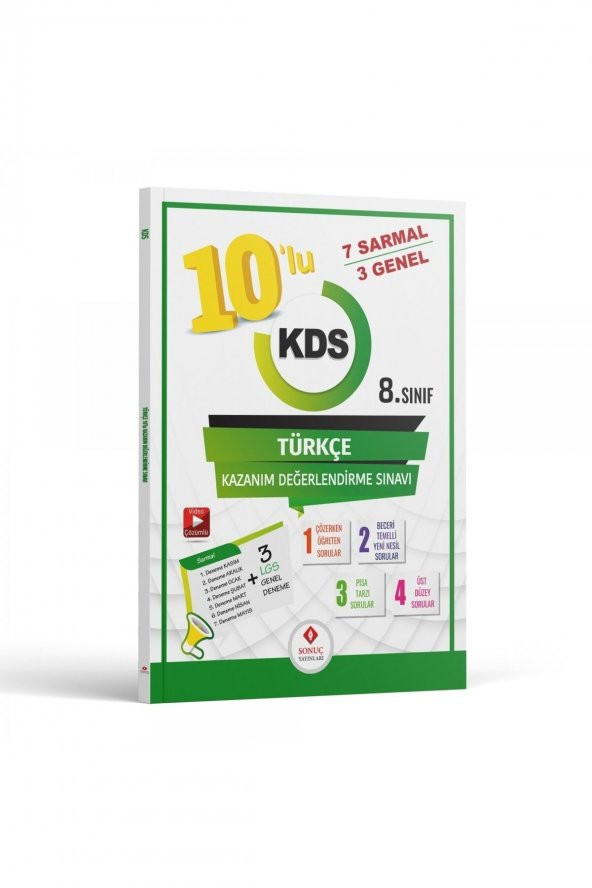 Sonuç 8 Türkçe 10lu Kazanım Değerlendirme Sınavı ürün görseli 1