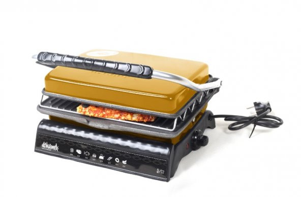 Dökümix Ultra Plus Organik Demir Döküm Izgara & Tost Makinası Gold Izgara Aparatlı,Fırçalı,Yağdanlık ürün görseli 1