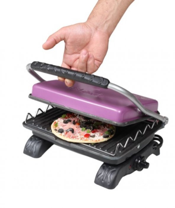 Dökümix Plus Organik Demir Döküm Izgara & Tost Makinası LİLA Izgara Aparatlı&Fırçalı ürün görseli 1