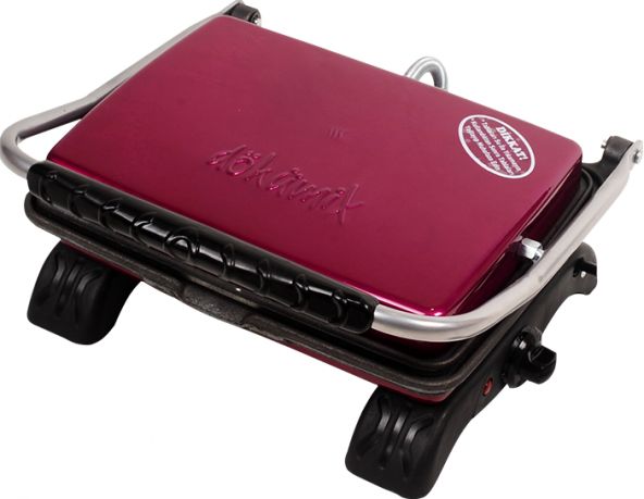 Organik Pik Demir Döküm Kaplamasız & Anti Kanserojen Ev Tipi Tost Makinası DKMX LİLA 1800W + Fırça ürün görseli 1