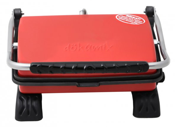 Organik Pik Demir Döküm Kaplamasız & Anti Kanserojen Ev Tipi Tost Makinası DKMX RED 1800W + Fırça ürün görseli 1