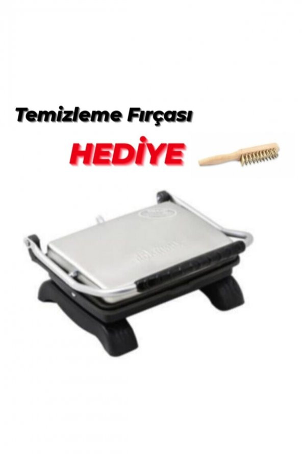 Ev Tipi GRİ Organik Tost Makinesi 1800w Dökümix fırçalı ürün görseli 1