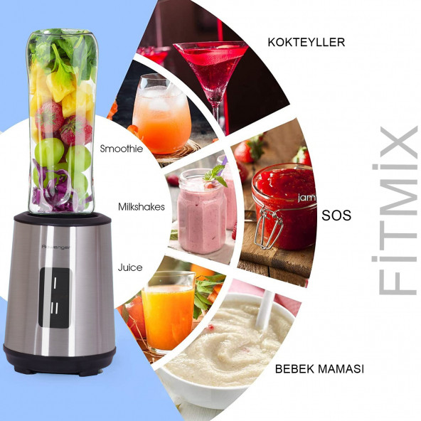 Rowenger Fitmix Kişisel Smoothie Blender Kişisel Blender 600ml - Resim 3