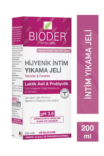 Bioder Intım Care 200 ml Hijyenik Intim Yıkama Jeli ürün görseli 1