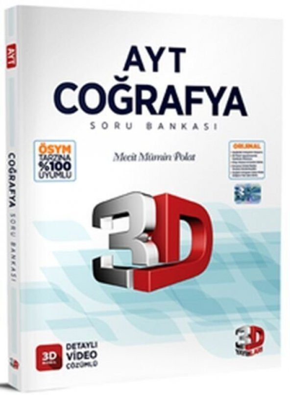 3D Yayınları 2023 AYT Coğrafya Soru Bankası ürün görseli 1