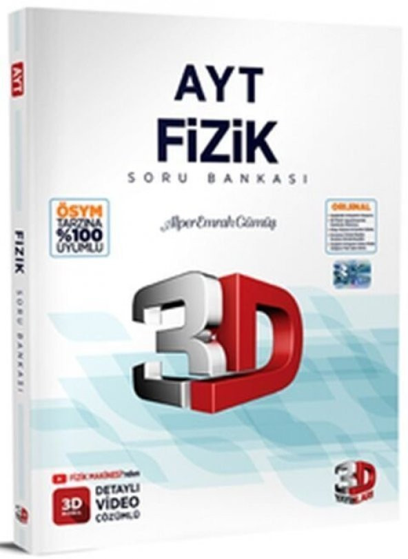 3D Yayınları 2023 AYT Fizik Soru Bankası ürün görseli 1
