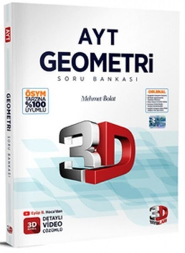 3D Yayınları 2023 AYT Geometri Soru Bankası ürün görseli 1