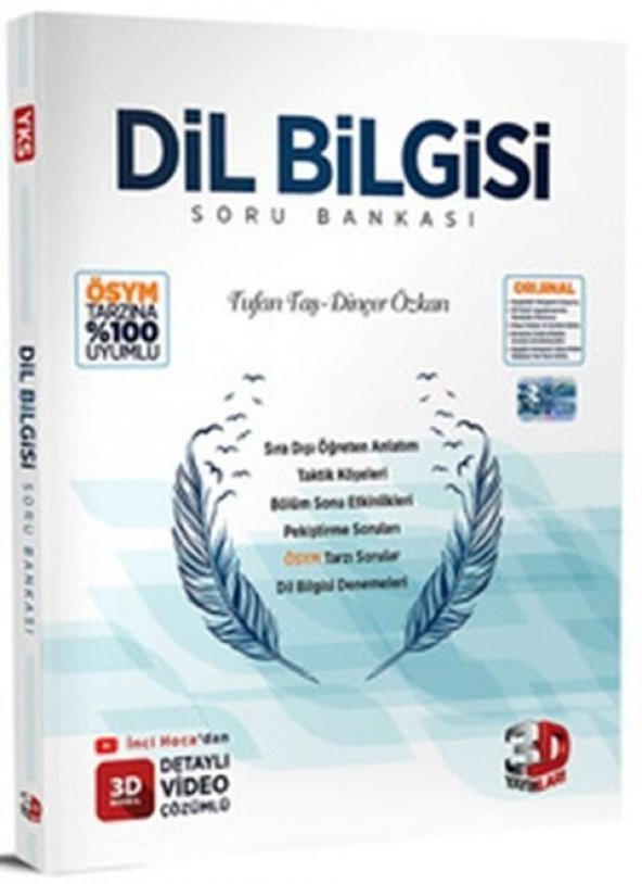 3D Yayınları 2023 Dil Bilgisi Soru Bankası ürün görseli 1