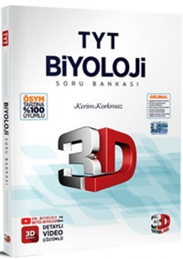 3D Yayınları 2023 TYT Biyoloji Soru Bankası ürün görseli 1