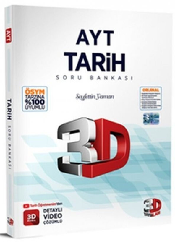 3D Yayınları 2023 AYT Tarih Soru Bankası ürün görseli 1