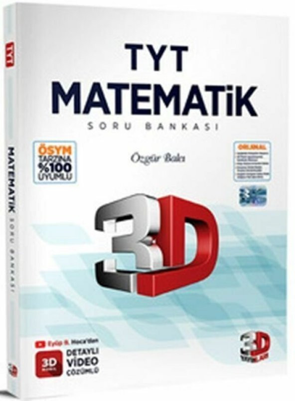 3D Yayınları 2023 Tyt Matematik Soru Bankası ürün görseli 1