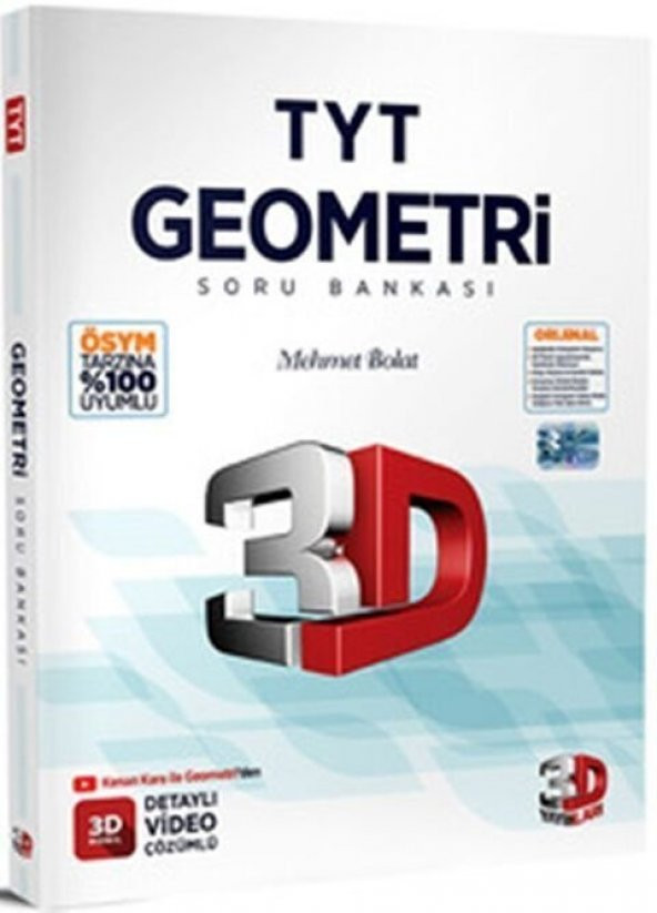3D Yayınları 2023 TYT Geometri Soru Bankası ürün görseli 1