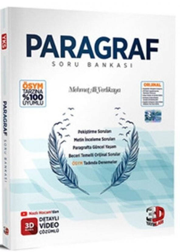3D Yayınları 2023 Paragraf Soru Bankası ürün görseli 1