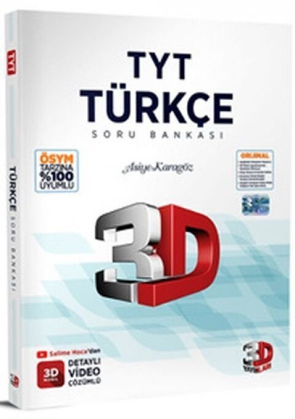 3D Yayınları 2023 TYT Türkçe Soru Bankası ürün görseli 1