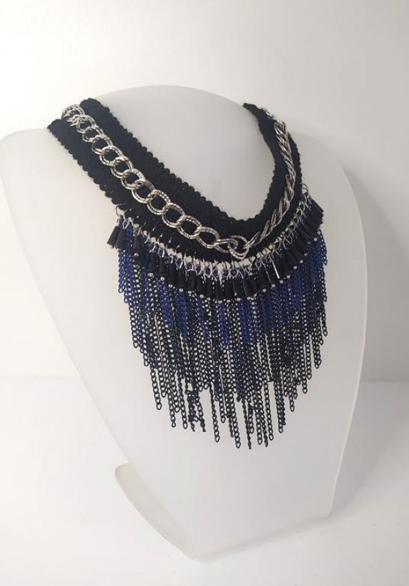 Kadın Kolye Gerdanlık Choker Bohem Kolyeler El Yapımı Uzun Püskül Boncuklar 13901 ürün görseli 1