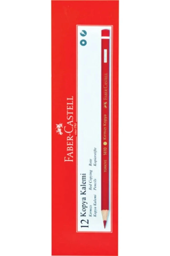 Faber Castell Kırmızı Kopya Kalemi 12li kutu ürün görseli 1