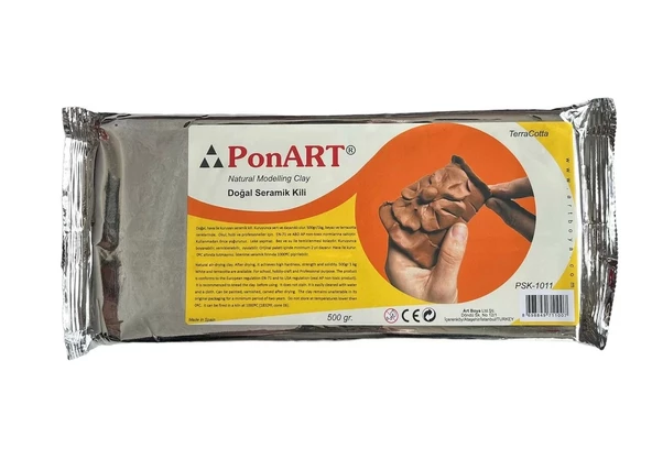 Ponart Seramik Kil 500gr Terracotta# ürün görseli 1