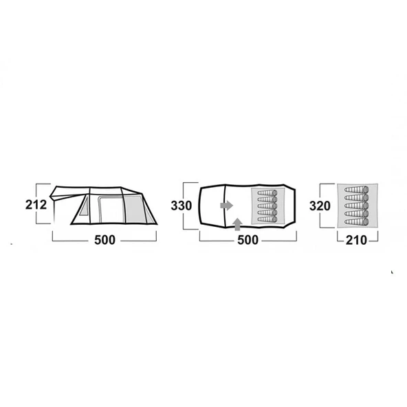 HUSKY CARAVAN YESIL 12 M² DURAL CADIR - Resim 12
