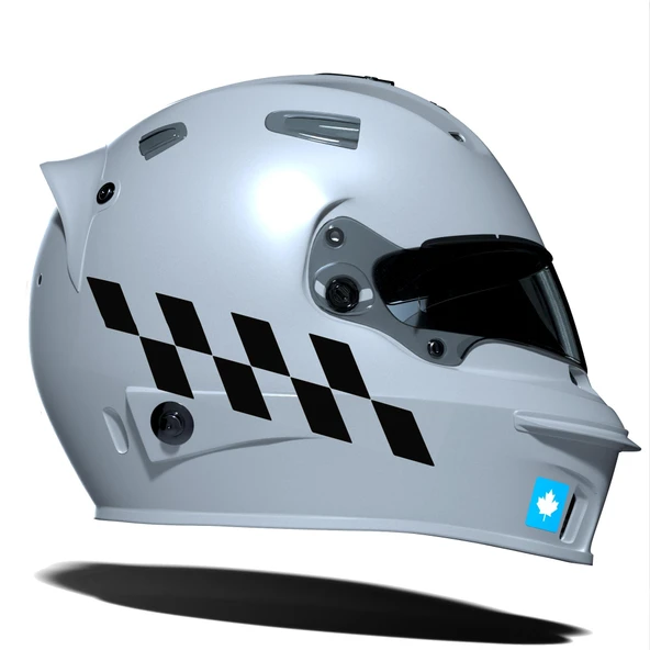 Jet Siyah Damalı Kask Motosiklet Sticker Takımı Çınar Extreme ürün görseli 1