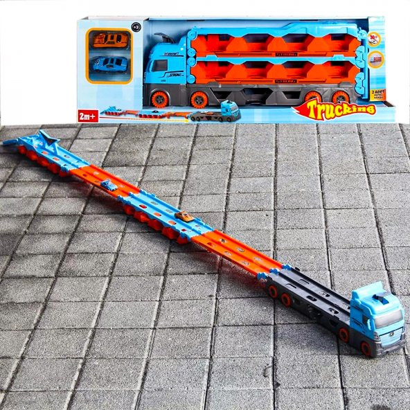 Taşıyıcı Tır Dev Boy 200 CM Uzunluğunda 2 Adet Mini Araba ürün görseli 1