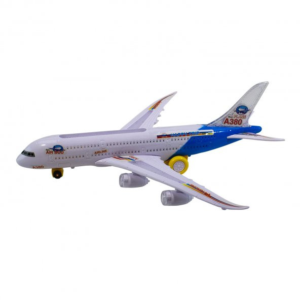 Oyuncak Uçak A380 Dev Boy Işıklı Sesli 45 CM ürün görseli 1