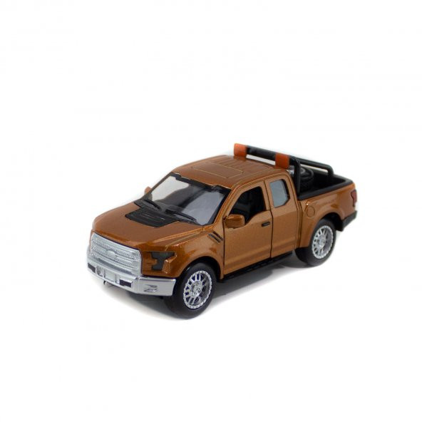 Metal Ford Ranger Pikap Çek Bırak Işıklı Kahverengi 12 CM ürün görseli 1