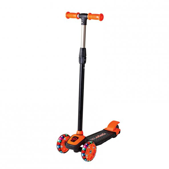 Scooter Çocuk Scooter Işıklı Slikon Teker Turuncu 40 Kg Taşıma ürün görseli 1