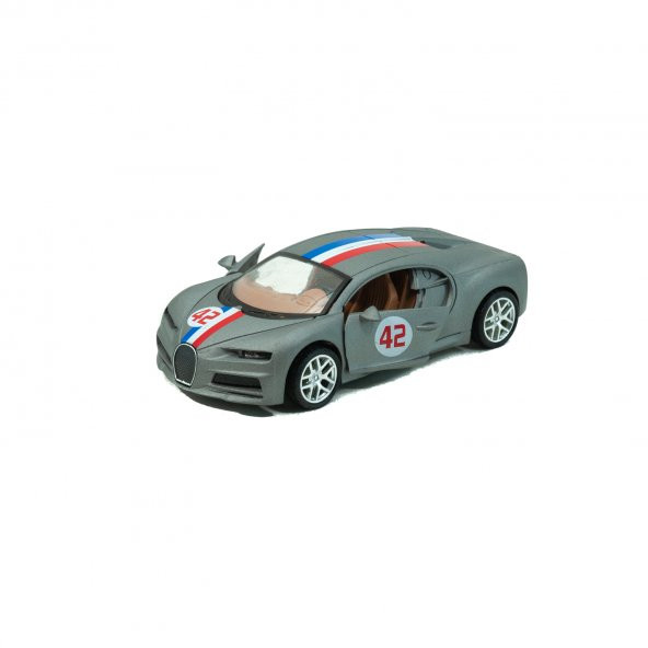 Oyuncak Metal Bugatti Gri Çek Bırak 12 Cm ürün görseli 1