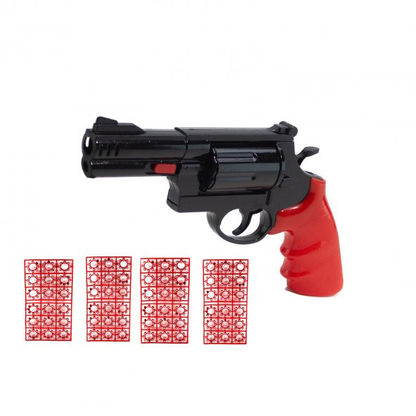 Oyuncak Kapsül Tabanca Metal Siyah 20 CM 72 Adet Kapsül ürün görseli 1